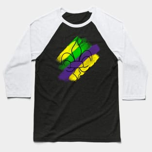 Mardi Gras Fleur de Lis Baseball T-Shirt